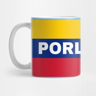 Porlamar City in Venezuelan Flag Colors Mug